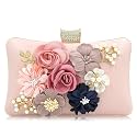 TOOBA Women's Beautiful Flower Box Clutch Bag | Detachable Chain Sling Strap| Ladies Purse Wallet