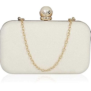 tooba handicraft women39s giltter clutch bag purse design bag bridal purse amp party handbag design amp pearl lock  wedding amp special occasion clutch