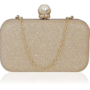 tooba handicraft women39s giltter clutch bag purse design bag bridal purse amp party handbag design amp pearl lock  wedding amp special occasion clutch