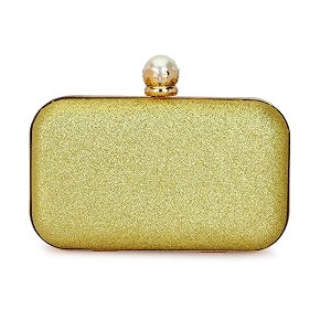 tooba women39s clutch gold gold foam big pearl