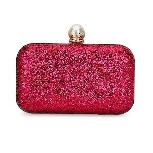 tooba women39s clutch red glitter