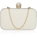 Tooba Women's Clutch (White) (White Foam Big Pearl)