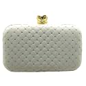 Tooba Women's Clutch (White Sequins)