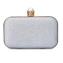 Tooba Women's Clutch (Silver) (Silver Foam Big Pearl)