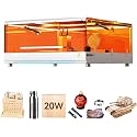 TOOCAA 20W Enclosed Laser Engraver Machine,Professional Software, 22" x 22" Bed Size,Class 1 Safety Laser Cutter and Lazer Engraving Machines for Tumblers Wood Metal Acrylic