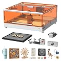 TOOCAA 40W Enclosed Laser Cutter and Laser Engraver with 5 in 1 Rotary Roller Set,Smart Camera,Air Assist,Honeycomb Panel, 22" x 22" Bed Size, Laser Engraving Machines for Tumblers Wood Metal Acrylic