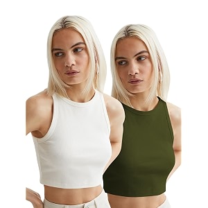 toochki tops for women crop top for women39s tank activewear tee sports western casual cotton camisole pack of 2 combo