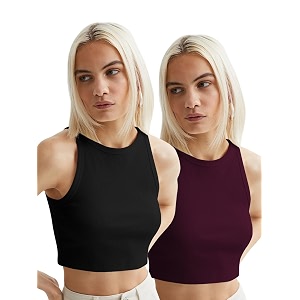 toochki tops for women crop top for women39s tank activewear tee sports western casual cotton camisole pack of 2 combo