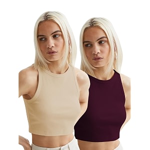 toochki tops for women crop top for women39s tank activewear tee sports western casual cotton camisole pack of 2 combo
