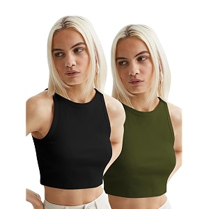 toochki tops for women crop top for women39s tank activewear tee sports western casual cotton camisole pack of 2 combo