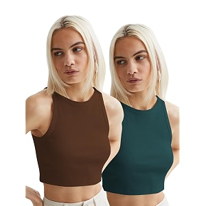 toochki tops for women crop top for women39s tank activewear tee sports western casual cotton camisole pack of 2 combo