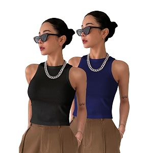 toochki tops for women crop top for women39s tank activewear tee sports western casual cotton camisole pack of 2 combo
