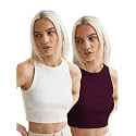 Toochki Tops for Women Crop Top for Women's Tank Activewear Tee Sports Western Casual Cotton Camisole Pack of 2 Combo