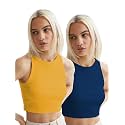 Toochki Tops for Women Crop Top for Women's Tank Activewear Tee Sports Western Casual Cotton Camisole Pack of 2 Combo
