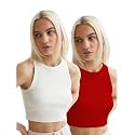 Toochki Tops for Women Crop Top for Women's Tank Activewear Tee Sports Western Casual Cotton Camisole Pack of 2 Combo