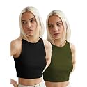 Toochki Tops for Women Crop Top for Women's Tank Activewear Tee Sports Western Casual Cotton Camisole Pack of 2 Combo