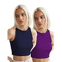 Toochki Tops for Women Crop Top for Women's Tank Activewear Tee Sports Western Casual Cotton Camisole Pack of 2 Combo