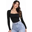Toochki Tops for Women Long Crop Top