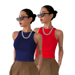 toochki tops for women crop top for women39s tank activewear tee sports western casual cotton camisole pack of 2 combo