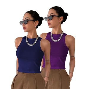 toochki tops for women crop top for women39s tank activewear tee sports western casual cotton camisole pack of 2 combo