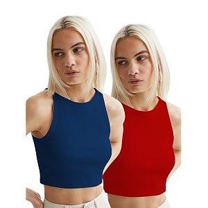 toochki tops for women crop top for women39s tank activewear tee sports western casual cotton camisole pack of 2 combo