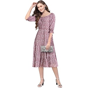 Toochki Womens Maroon Muslin Floral Fit
