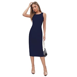 Toochki Womens Spandex Solid Bodycon Western Dress