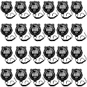 TOODOO 12 Pack Multi Function Digital Stopwatch Timer Bulk Sports Stopwatch with Lanyard Plastic Display Waterproof Date Time Alarm Timer for Coaches Fitness Referees