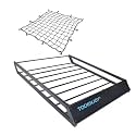 Roof Rack Basket with Net, 43"x35"x4.7", Rooftop Cargo Carrier for Car SUV