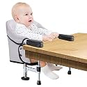 Hook on Chair, Portable Clip on High Chair Use at Most Tables, Table Attached high Chair with Carry Bag, Fast Table Chair Travel Feeding Seat for Baby &amp; Toddlers (Grey)
