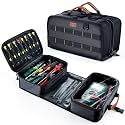 Tool Box Organizer with Clear Lid, Roll Up Tool Bag for Electricians