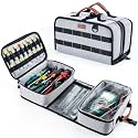 Tool Box Organizer with Clear Lid, Roll Up Tool Bag for Electricians