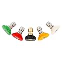 Tool Daily Pressure Washer Nozzle Tips Multiple Degrees, 1/4 Inch, 3.5 GPM