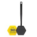 TOOLETRIES - Back Scrubber - Exfoliates & Deep Cleans - Silicone Shower & Bath Brightening Body Brush with Long Handle and Bespoke Bristles - Bathroom & Hygiene Accessory - Charcoal