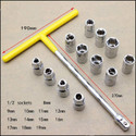 Toolihub 13 PCS T-Socket Wrench Set for Automobiles/Bike/Car Socket Set