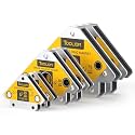 TOOLIOM Arrow Welding Magnet Set, 6-Pcs 25 lb, 50 lb &amp; 75 lb Holding Force