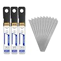 Tools 30Pcs 9mm Utility Knife Replacement Blades Snap off 60 Degree，Blades for Utility Knife and 9mm Box Cutter - Razor Sharp SK4 Steel