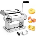 Tooluck Stainless Steel Pasta Maker Machine With 8 Adjustable Thickness Settings