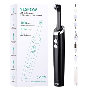 tooth polisher usb rechargeable electric tooth polisher ipx6 waterproof teeth cleaning kit for dental calculus removal 5 modes teeth whitening kit for better whitening effect