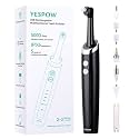Tooth Polisher USB Rechargeable Electric Tooth Polisher IPX6 Waterproof Teeth Cleaning Kit for Dental Calculus Removal 5 Modes Teeth Whitening Kit for Better Whitening Effect