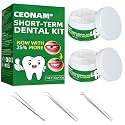 Tooth Repair Kit - 60g Temporary Fake Teeth Replacement Beads Kit with 3 Pieces Dental Tweezers Tools for Temporary Restoration of Missing & Broken Teeth Replacement Dentures