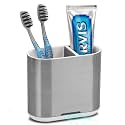 Toothbrush Holders Toothpaste Organizer for Bathrooms, Sliver, Small