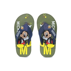 toothless disney mickey kids boys olivegreen flip-flopsmcpbff4290-5-55y