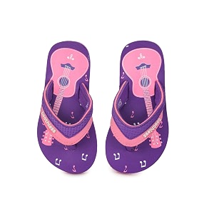 toothless Kids Girls Purple Pink Flip-Flops