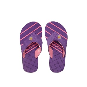 toothless Kids Girls Purple Pink Flip-Flops