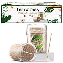 Toothpick Wooden | 10 Packs of 250 Toothpick Sticks (2500 Sticks) | Sturdy Smooth Finish Tooth Picks Sticks | Toothpicks Wooden (2500)