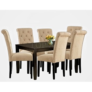 top art dining room set for living room hotel 6 seater beige
