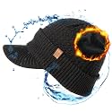 TOP-EX DryKnit™ 50% Merino Wool Waterproof Brim Beanie, Polartec™ Lined
