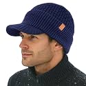 TOP-EX DryKnit™ 50% Merino Wool Waterproof Brim Beanie, Polartec™ Lined