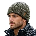 TOP-EX DryKnit™ Waterproof L/XL/XXL Winter Fleece Lined Beanie Hat for Men Women Warm Knit Watch Skull Cap Cold Weather